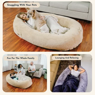 A Cozy Retreat: Dog & Cat Beds for Humans